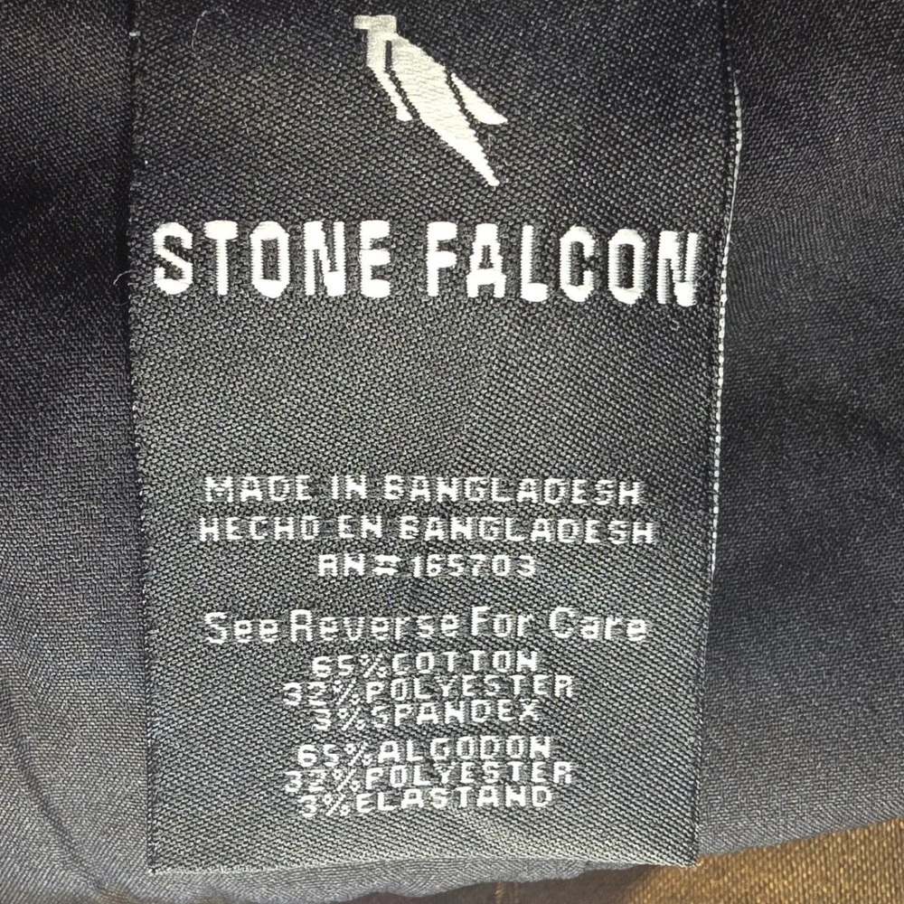 Stone Falcon Slim‎ Fit Pants Mens 36/30 Brown New Stretch Cotton Blend Trousers